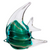 5in Glass Tropical Fish Turquoise