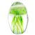 3in Glass Jellyfish Glow Bright Green