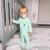 Green Zippered Footie 0-3 Months