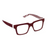Louie Dark Red Check Blue Light Reading Glasses 1.25