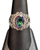 Mystic Topaz oval scrolly Silver Ring S7