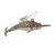 Narwhale Glass Ornament