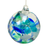 4in Witch Ball Blue, Green & White