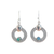 Ethiopian Opal Small Circle Silver Earrings