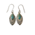 Copper Turquoise Marquis with Scroll Earrings