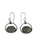 Prehnite Side Ovals Silver Earrings
