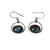 Labradorite Side Ovals Silver Earrings