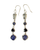 Tanzanite 3 Stone Drop Silver Earrings