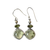 Prehnite with Peridot Silver Earrings
