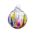 4in Multi Green Pink, Purple, Yellow & White Glass Wish Ball