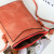 Hibiscus Laser Coral Crossbody Cellphone Bag