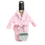 Wine Bottle Koozie White Robe Pink Heart