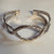 Silver Cuff braided circles Bracelet