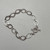 Silver Flat Diamond Links Small Bracelet