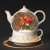 Lighted 8in Swirl Teapot Water Lantern