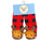 Baby Sock & Rattle with Moose Red Buffalo Check