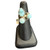 Larimar 3 Stones Silver Ring S9