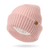 Juneau Waffle Knit Hat- Pink