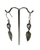 Amethyst Circle Leaf Silver Earrings