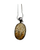 Oval Fossilized Fern Silver Necklace