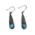 Larimar Circle Long Silver Earrings