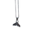 Small Dolphin Tail Scrolly Silver Necklace