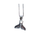 Small Dolphin Tail Scrolly Silver Necklace