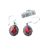 Cotton Candy Turquoise Pink Oval Detailed Outline Earrings