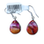 Cotton Candy Turquoise pink & orange Tear Earrings