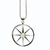 Moonstone in Star Circle Silver Necklace