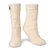 Waffle Knit Slipper Socks Cream