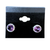 Amethyst Facet Circles Silver Stud Earrings