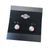 Crushed Pink Opal Silver Stud Earrings