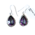 Mystic Topaz Tear Facet Silver Earrings