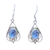 Moonstone Scroll Bottom Silver Earrings