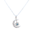 Moon & Sun Blue Topaz Silver Necklace