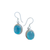 Chalcedony Oval Facet Silver Earrings