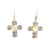 Mother of Pearl Cross Silver Earrings
