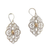 Silver Scroll with 18k Rose Gold Accents Earrings