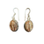 Leopard Skin Jasper Oval Silver Earrings