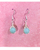 Braided 1 stone- Amazonite Silver Earrings