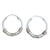 Silver hoop with Wire Wrap Bali .5in Earrings
