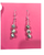 3 stone Dalmatian Jasper Silver Earrings