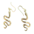 Plain Silver Snake Earrings