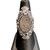 Gray Druzy with Blue Topaz Silver Ring S8