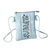 Blue Crossbody Cellphone Bag - Stripe Floral Cut