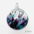 6in Peacock Purple & Teal Glass Wish Ball