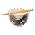 Ramen Bowl with Chopsticks White & Black Dragonfly