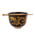 Ramen Bowl with Chopsticks Black Yellow Dragon