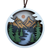 River Scene Orange Mountains Ornament